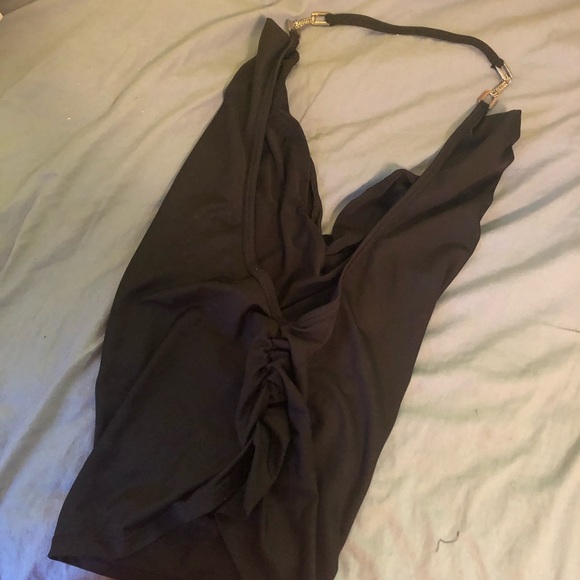 Black Halter Clubbing Top - Picture 2 of 3